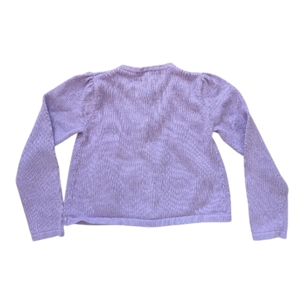 Gymboree Girls Lavender Knit Cardigan with Floral Pockets Size 5T